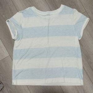 Kids Blue and White Striped T-Shirt